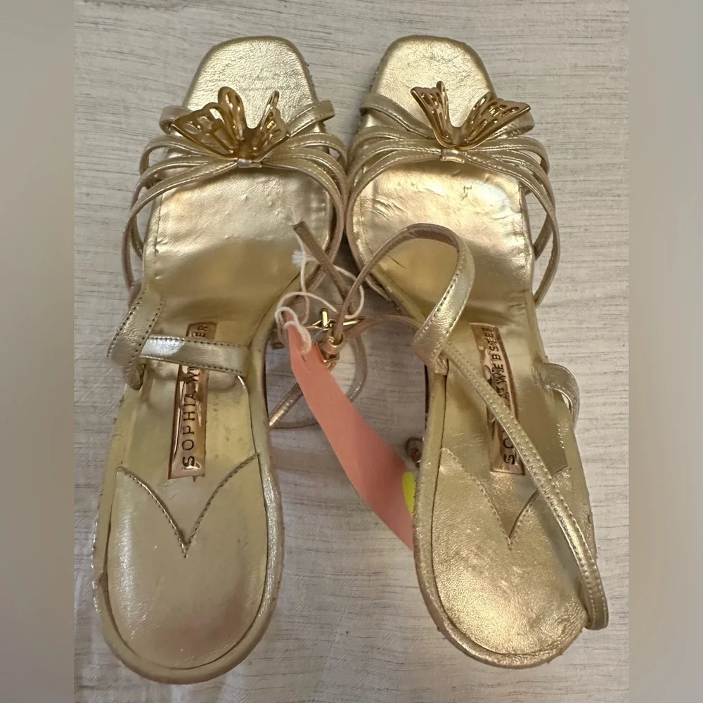 Sophia Webster Mariposa Leather & Glitter Butterfly Platforms - Picture 8 of 13